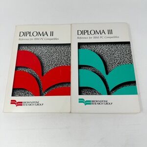 Vintage Diploma I And II Reference for IBM PC Compatibles Brownstone Research 88